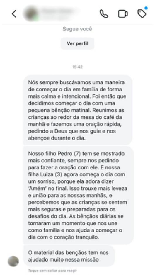 Depoimento de transformação espiritual