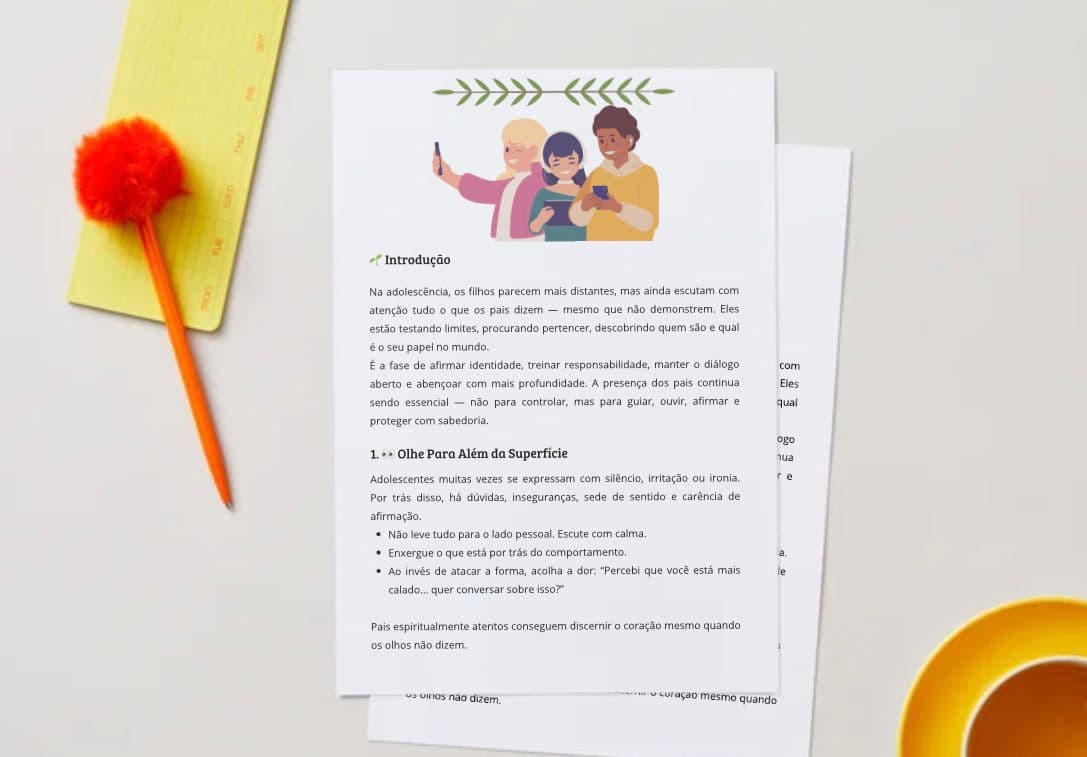 Página interna do material 8 - O Poder das Palavras